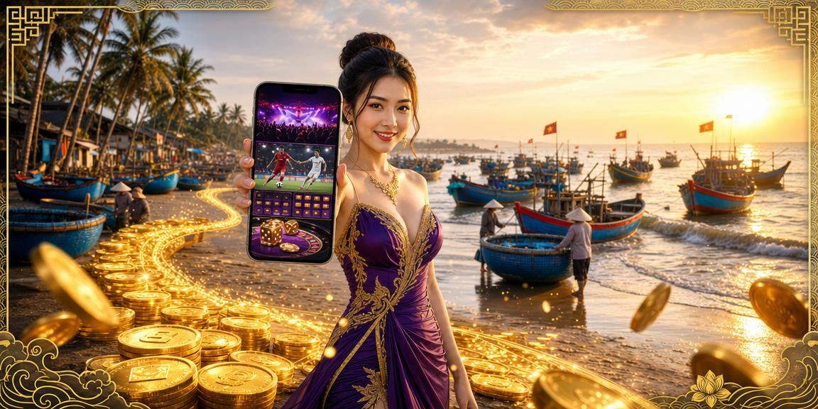 Người dùng chơi casino di động tại bãi biển Mũi Né Việt Nam